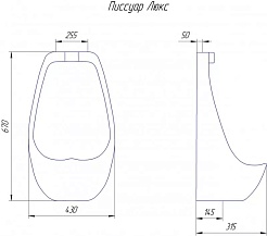 Rosa Писсуар Люкс – фотография-2