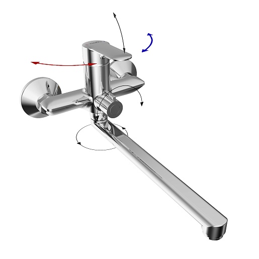 Tokito Смеситель для ванны KANDA хром TOK-KAN-1015 – картинка-5