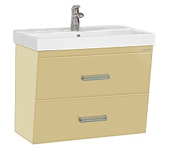 Misty Тумба для умывальника Джулия 75 QVATRO конус бежевая – фотография-1