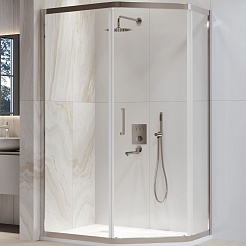 RGW Душевой уголок Passage PA-86 90x100 профиль хром стекло прозрачное – фотография-1