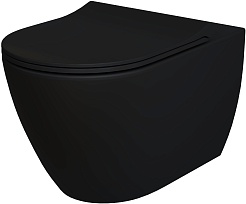 Ambassador Сиденье для унитаза Queen тонкое черное матовое – фотография-7