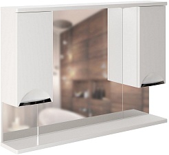 Mixline Зеркало-шкаф Этьен 100 белый – фотография-1