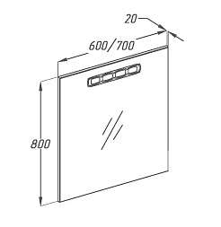  Зеркало для ванной Боско 60 белый – фотография-2