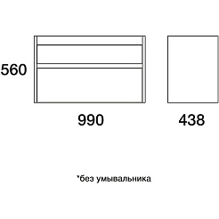  Мебель для ванной комнаты Уника 100 – фотография-8