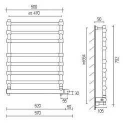 Margaroli Полотенцесушитель Sole 564-8 – фотография-2