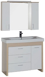 Aquanet Комплект Мебели "Тиана 100" дуб, с корзиной (172819) – фотография-1