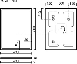 Sancos Зеркало Palace 60 PA600 – фотография-3