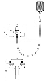 Oliveeka Смеситель для вынны с душем D OL-639003A-MB черный матовый – фотография-2