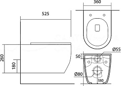 Aquatek Унитаз подвесной Европа New AQ1106L-00 в комплекте с инсталляцией Standard INS-0000012 – фотография-4