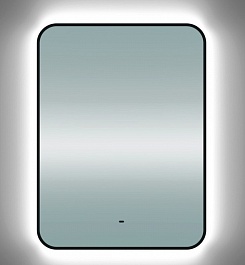 Teymi Зеркало Solli Black Soft Line 60/80 LED сенсор на взмах T20233S – фотография-1