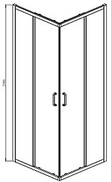 Aquatek Душевой уголок Ария 100x100 AQ ARI KV 10020BL профиль черный стекло прозрачное – фотография-6