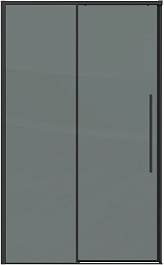 Grossman Душевая дверь в нишу Galaxy 120x195 профиль черный матовый стекло тонированное – фотография-1