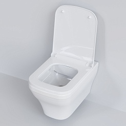 Ambassador Сиденье для унитаза Benefit тонкое белое – фотография-6