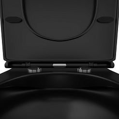 Owl 1975 Унитаз безободковый Vind Cirkel-H Matt Black с сиденьем DP микролифт – фотография-4