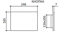 Ceruttispa Клавиша смыва CR01GD золото – фотография-2