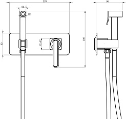 Lemark Гигиенический душ Mista LM6419WG со встраиваемым смесителем белый/золото – фотография-6