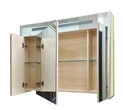 Misty Зеркальный шкаф Джулия 105 бежевый – фотография-2