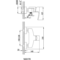 Iddis Смеситель Vane Lux YA33177C для душа – фотография-2