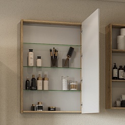 Акватон Зеркальный шкаф Либерти 65 дуб эльвезия – фотография-3