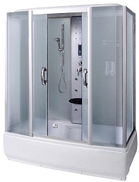 Aqualux Душевой бокс "AQ-4075GFH Quadro-150" матовое/бел.крашенное стекло – фотография-1