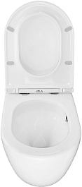 Azario Унитаз приставной Grado AZ-2141D-UQ1 безободковый с сиденьем микролифт белый – фотография-8