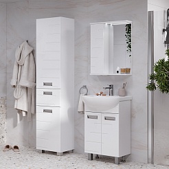 Volna Тумба с раковиной Joli 50.2D белая – фотография-11