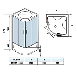 WeltWasser Душевая кабина WW500 EMMER 15055 – фотография-2