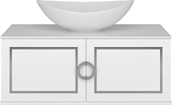 Brevita Тумба с раковиной Ореол Steffany 105 белая/хром – фотография-1