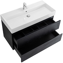 BelBagno Тумба с раковиной Molveno-46 80 подвесная nero – фотография-3