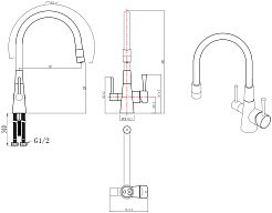 Lemark Смеситель для кухни Comfort LM3075G-White белый/золото – фотография-6
