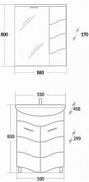 Onika Мебель для ванной Лайн 55 R – фотография-3