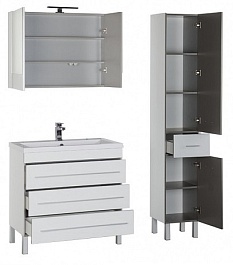 Aquanet Мебель для ванной Верона 90 белая напольная (230316) – фотография-2