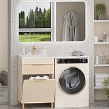 Brevita Мебель для ванной Enfida 120 L Гавана под стиральную машину с б/к бежевая