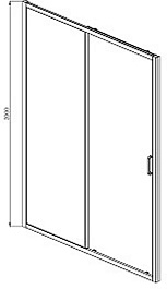 Aquatek Душевая дверь в нишу Ария 120x200 AQ ARI RA 12020BL профиль черный стекло прозрачное – фотография-7