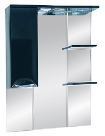 Misty Зеркальный шкаф Жасмин 75 L черный, эмаль – фотография-1