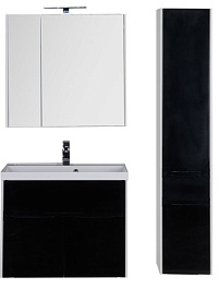 Aquanet Тумба с раковиной "Латина 80" черная (179929) – фотография-5