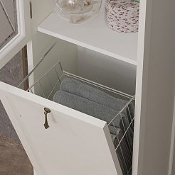 Opadiris Шкаф-пенал для ванной Борджи 45 L с корзиной, слоновая кость – фотография-5