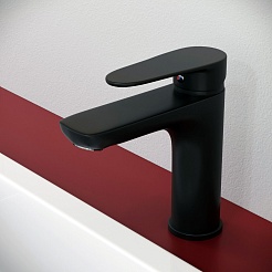 Aringa Смеситель для раковины Рейн AR02009BL черный – фотография-4