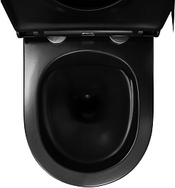 Azario Унитаз подвесной Grado AZ-0046N-MB безободковый черный матовый – фотография-10