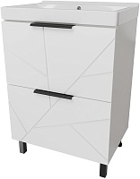 Mixline Тумба с раковиной Гранд 60 белая