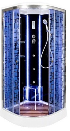 DTO Душевая кабина BМ1590 с LED-подсветкой и гидромассажем – фотография-1