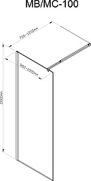 DTO Душевая перегородка MC 100 Chrome – фотография-5
