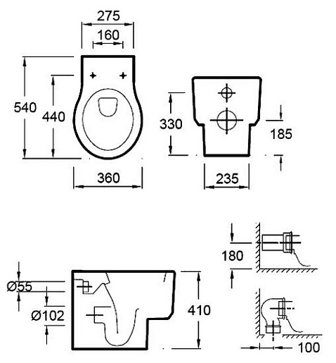 Jacob Delafon Унитаз приставной Formilia Viragio E4772 – картинка-3