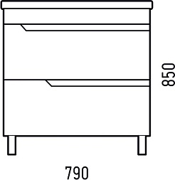 Corozo Тумба под раковину Юрма 80 Z2 белая – фотография-6