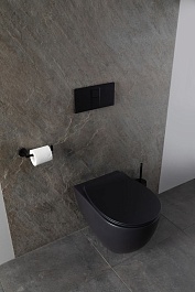 Allen Brau Унитаз подвесной Reality 4.32006.31 чёрный матовый с крышкой 4.32007.31 – фотография-12