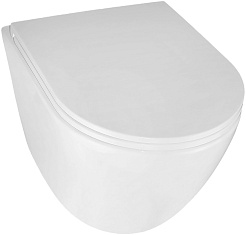 Azario Унитаз подвесной Eclat AZ-2381-A безободковый белый – фотография-3