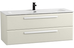 Cezares Тумба с раковиной Eco Cer-N 120 брашированная альпака CZR-8073-120 ручки сатин – фотография-1