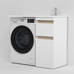 Am.Pm Мебельная раковина над стиральной машиной X-Joy 100 R белая – фотография-4