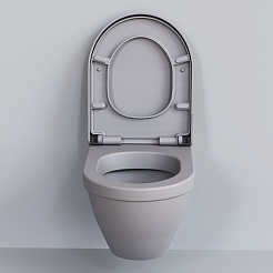 Ambassador Сиденье для унитаза Nord серое матовое – фотография-5