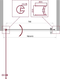 BelBagno Душевая дверь в нишу 80/190 UNO-B-1-80-CH-Cr – фотография-2